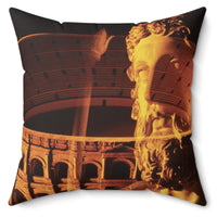 Flavian Amphitheater Throw Pillow, 16x16, One Sided