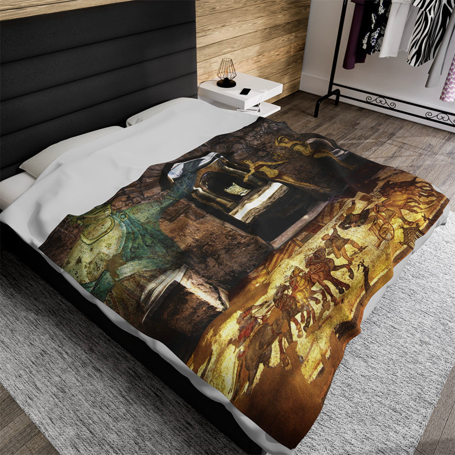 Mosaics Of The Thermal Baths of Villa Armerina 60x80 Fleece Blanket
