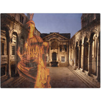Diocleziano's Palace With The Goddess Roma 60x80 Fleece Blanket