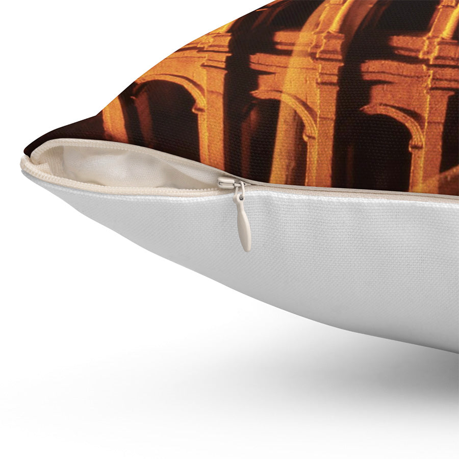 Flavian Amphitheater Decorative Pillow - Imperial Monumentality Decor