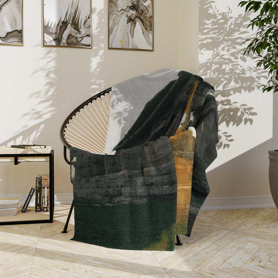 Dionysus and His Temple Luxury Blanket - Sacred Divine Comfort
