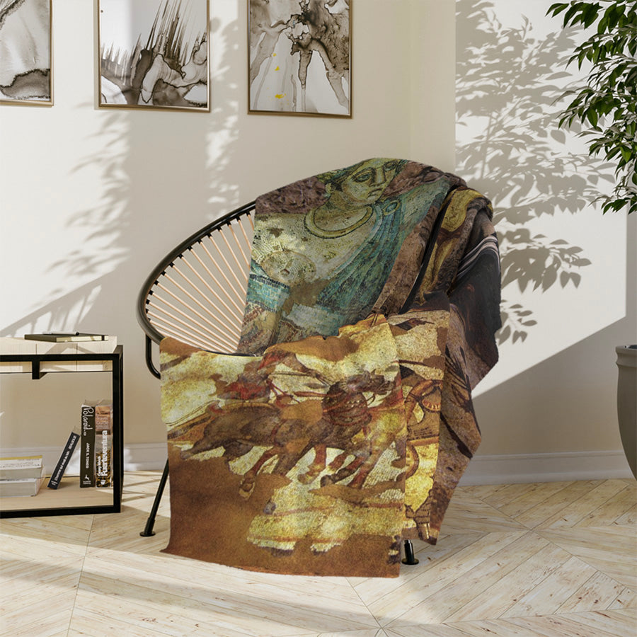 Mosaics Of The Thermal Baths of Villa Armerina 60x80 Fleece Blanket