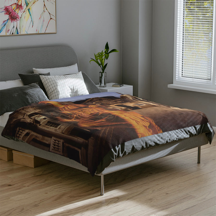 Diocleziano's Palace With The Goddess Roma 60x80 Fleece Blanket