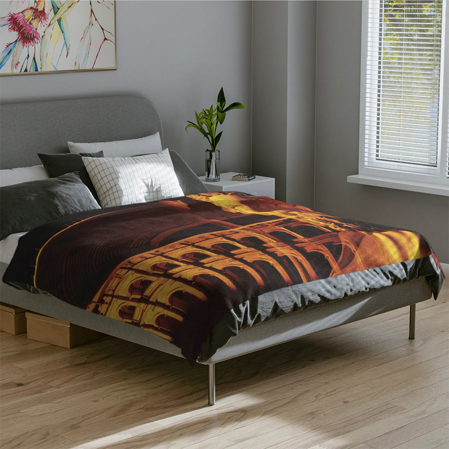 Flavian Amphitheater Luxury Blanket - Imperial Monumentality Comfort