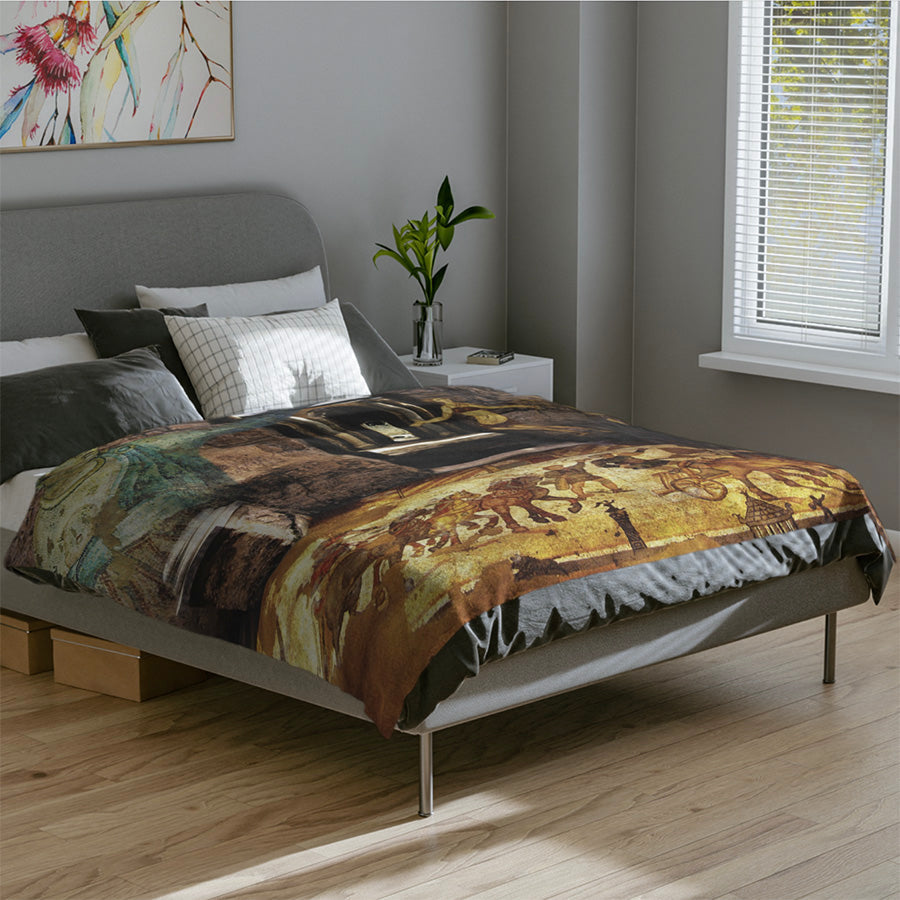 Mosaics Of The Thermal Baths of Villa Armerina 60x80 Fleece Blanket