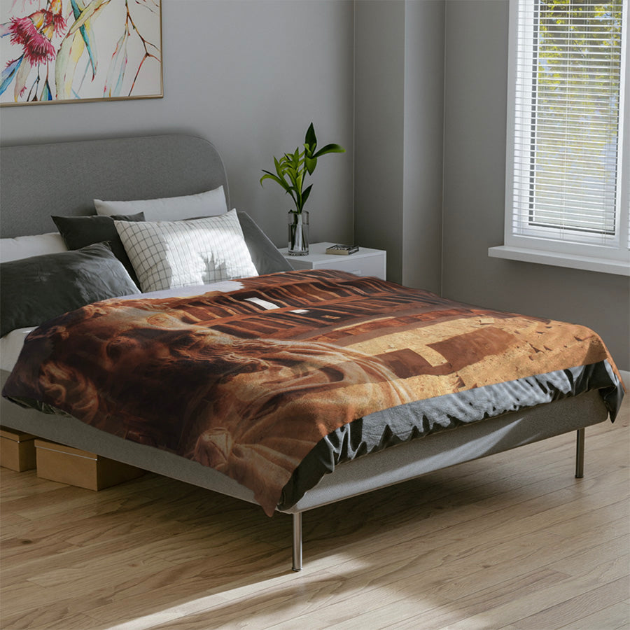 Setimius Severus & The Theater Of Sabrata 60x80 Fleece Blanket