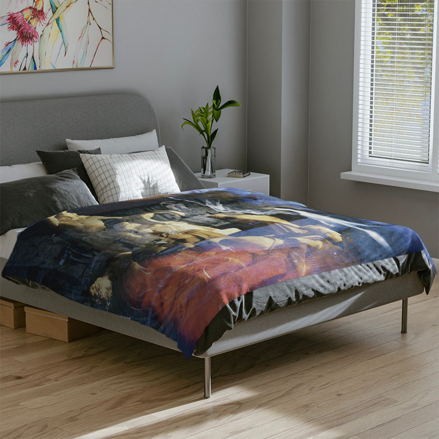 Venus The Galata & The Theater In Orange 60x80 Fleece Blanket