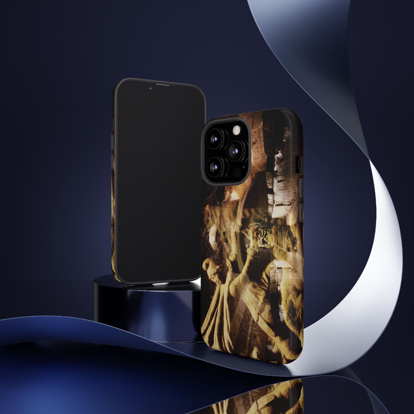 Mithras in his mithraeum of ancient Ostia Phone Cases