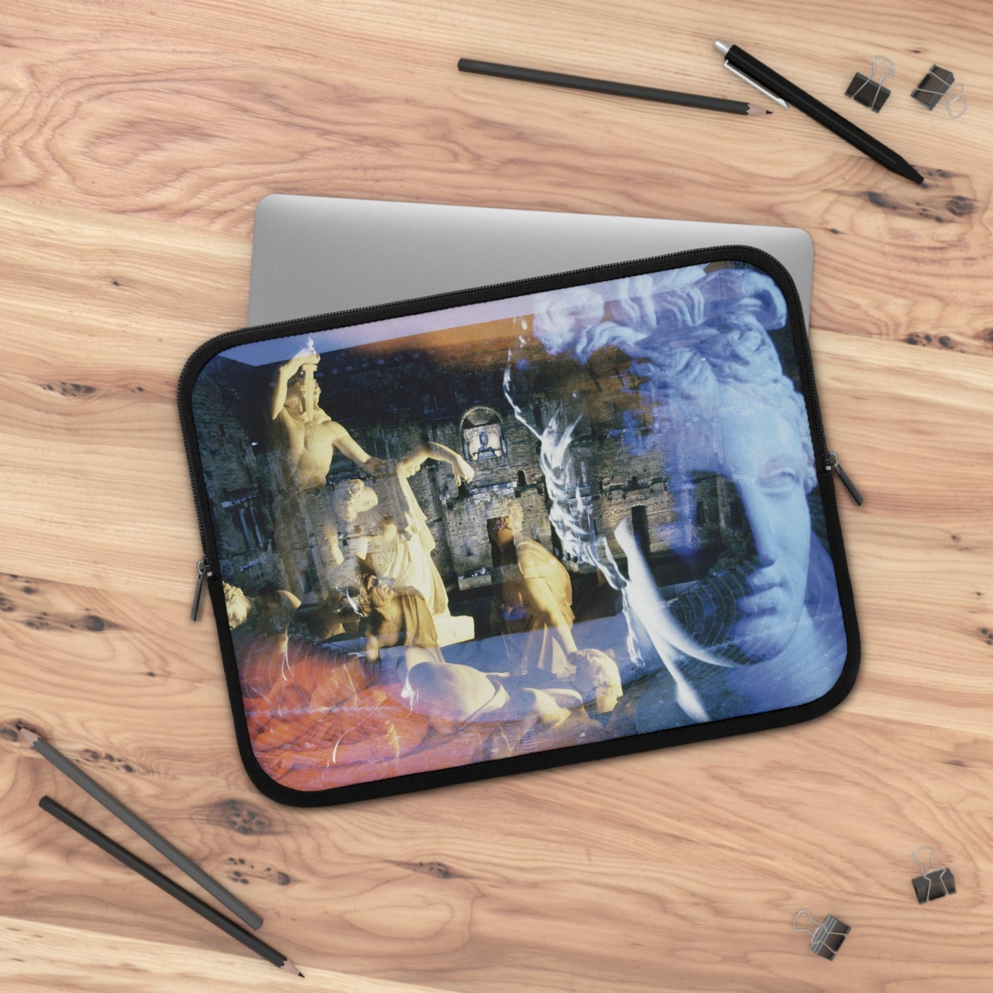 Venus The Galata & The Theater In Orange Laptop Sleeve