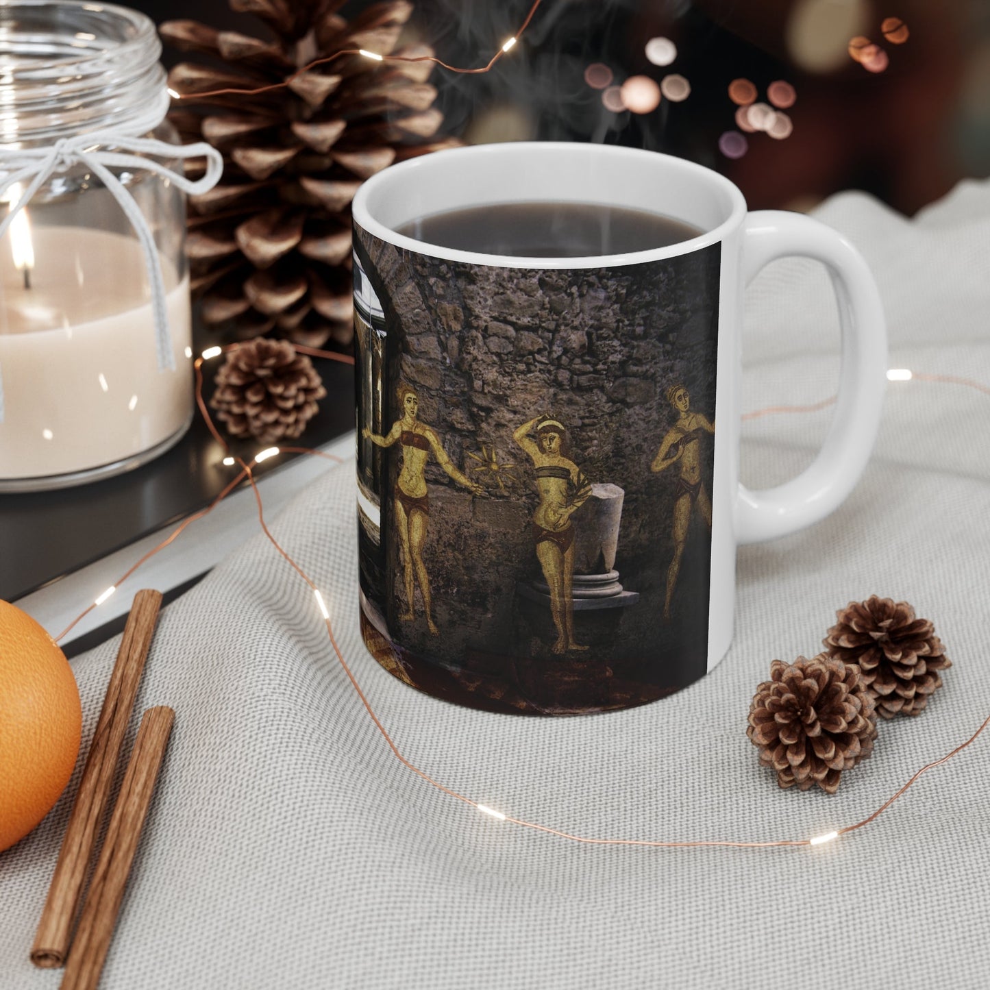 Mosaics of the Thermal Baths of Villa Armerina Mug 11oz