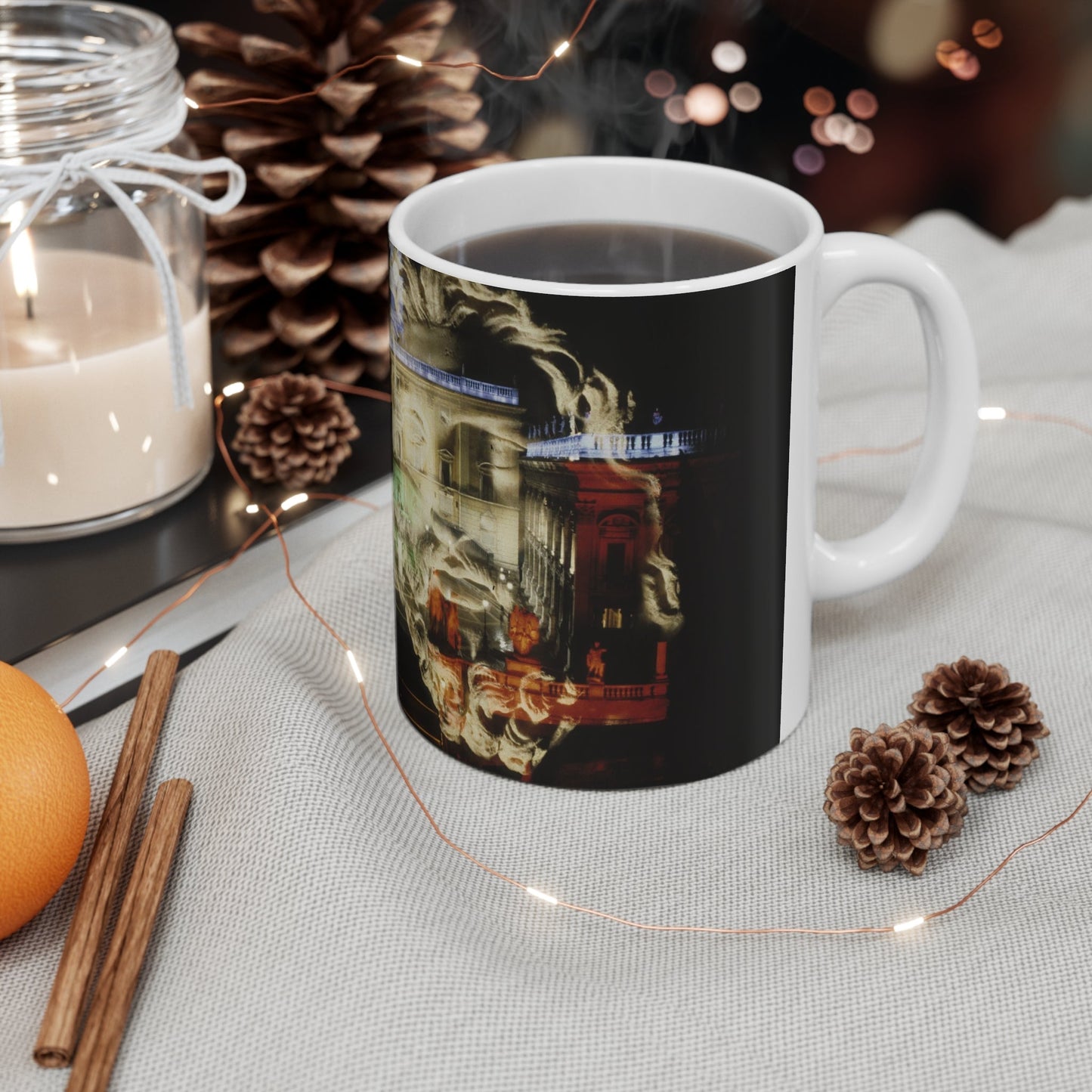 Capitoline Jupiter White Mug - Divine Architecture Cup