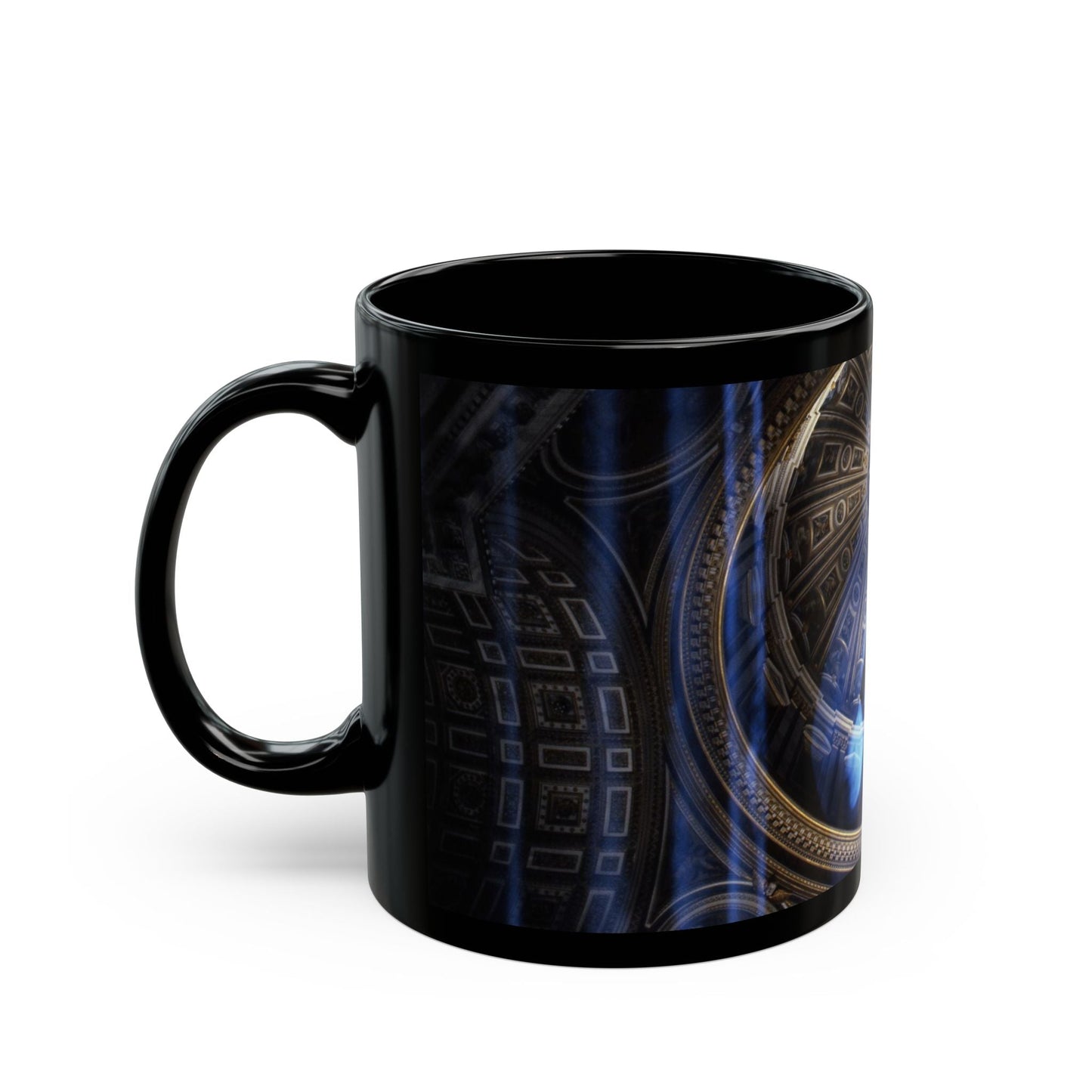 Goddess of Immortality Black Mug - Divine Transcendence Coffee Cup