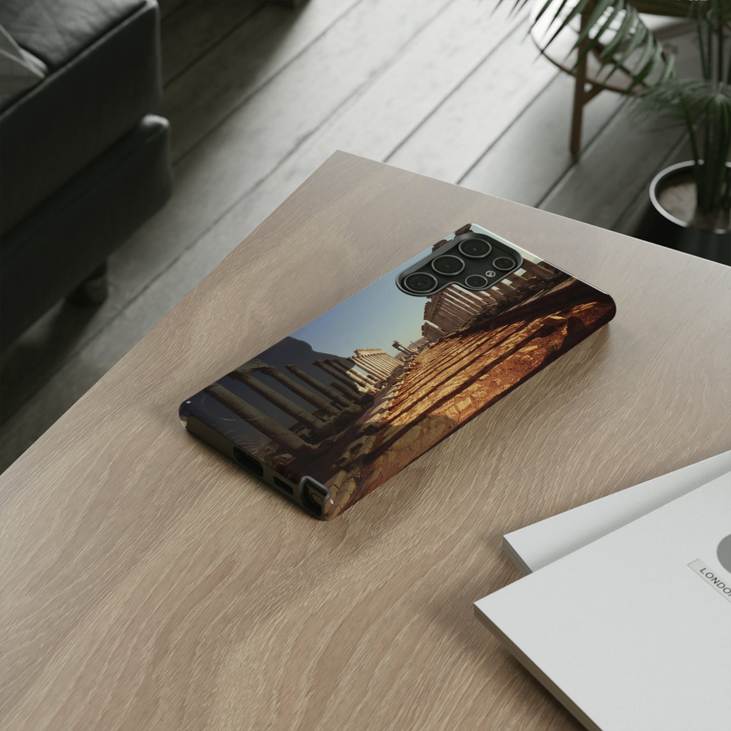 Traiano in the Colonnade of Apamea Phone Cases