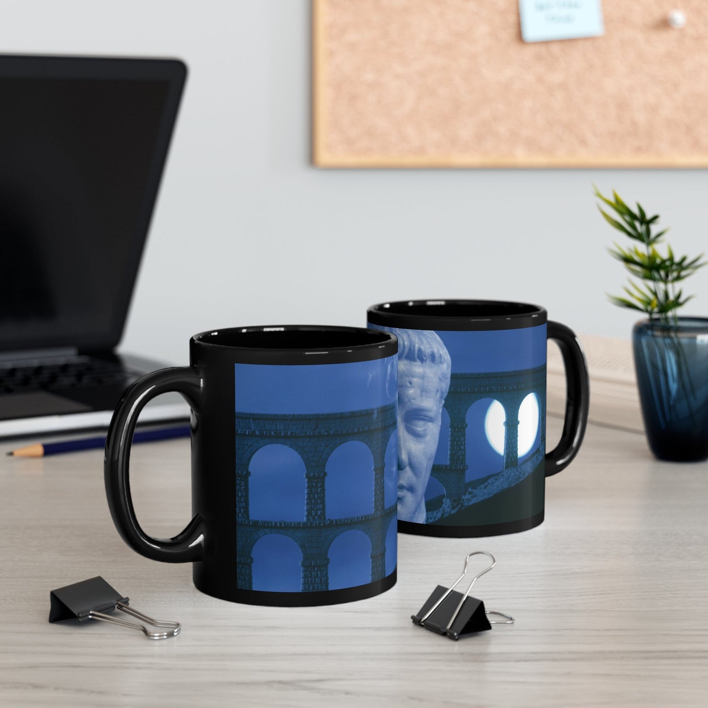 Claudius Acqueduct 11oz Black Mug