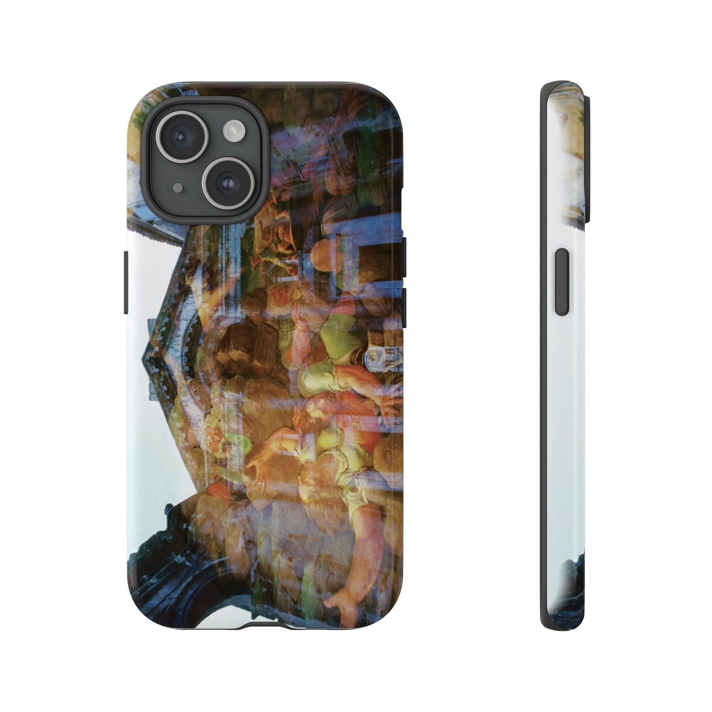 The Fall of the Titans protective phone case by Storaro - Epic mythological conflict and Roman architecture on durable slim device cover