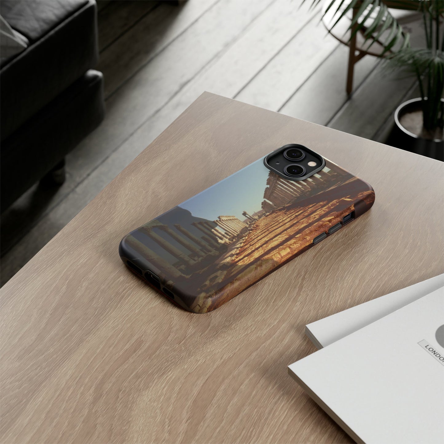 Traiano in the Colonnade of Apamea Phone Cases