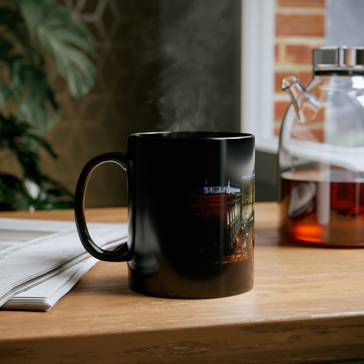 Capitoline Jupiter Black Mug - Divine Cultural Heritage Coffee Cup