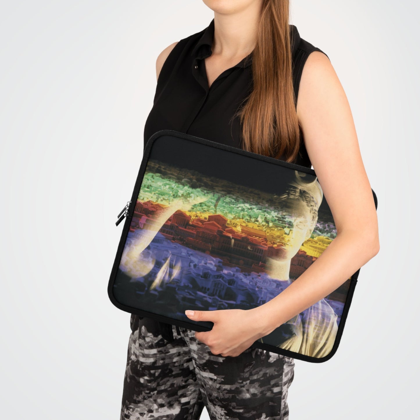 Diana Oversees Rome Laptop Sleeve - Divine Guardian Tech Protection