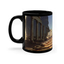 Traiano In The Colonnade of Apamea 11oz Black Mug
