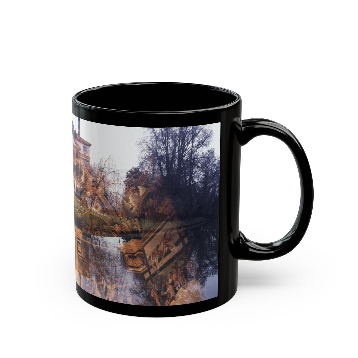 The Villa Malcontenta 11oz Black Mug