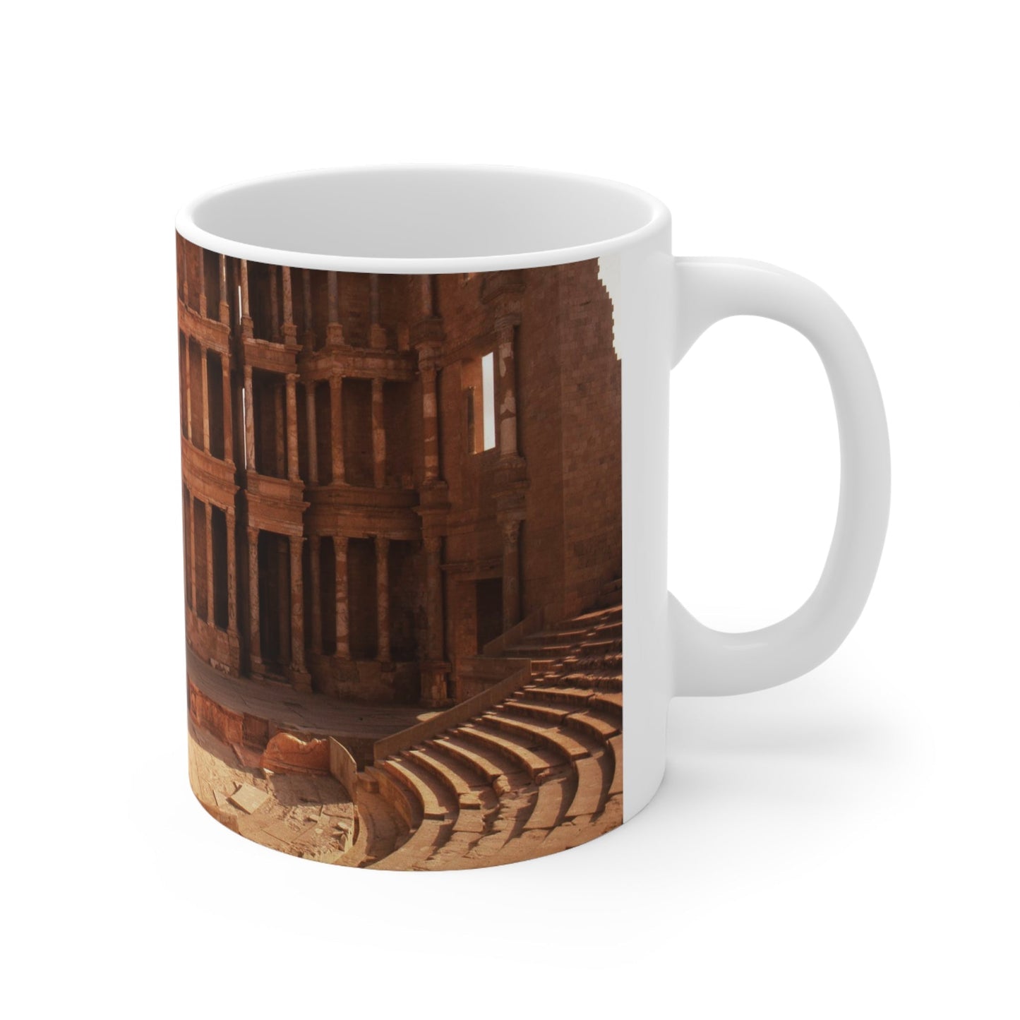 Setimius Severus & The Theater of Sabrata White Mug 11oz