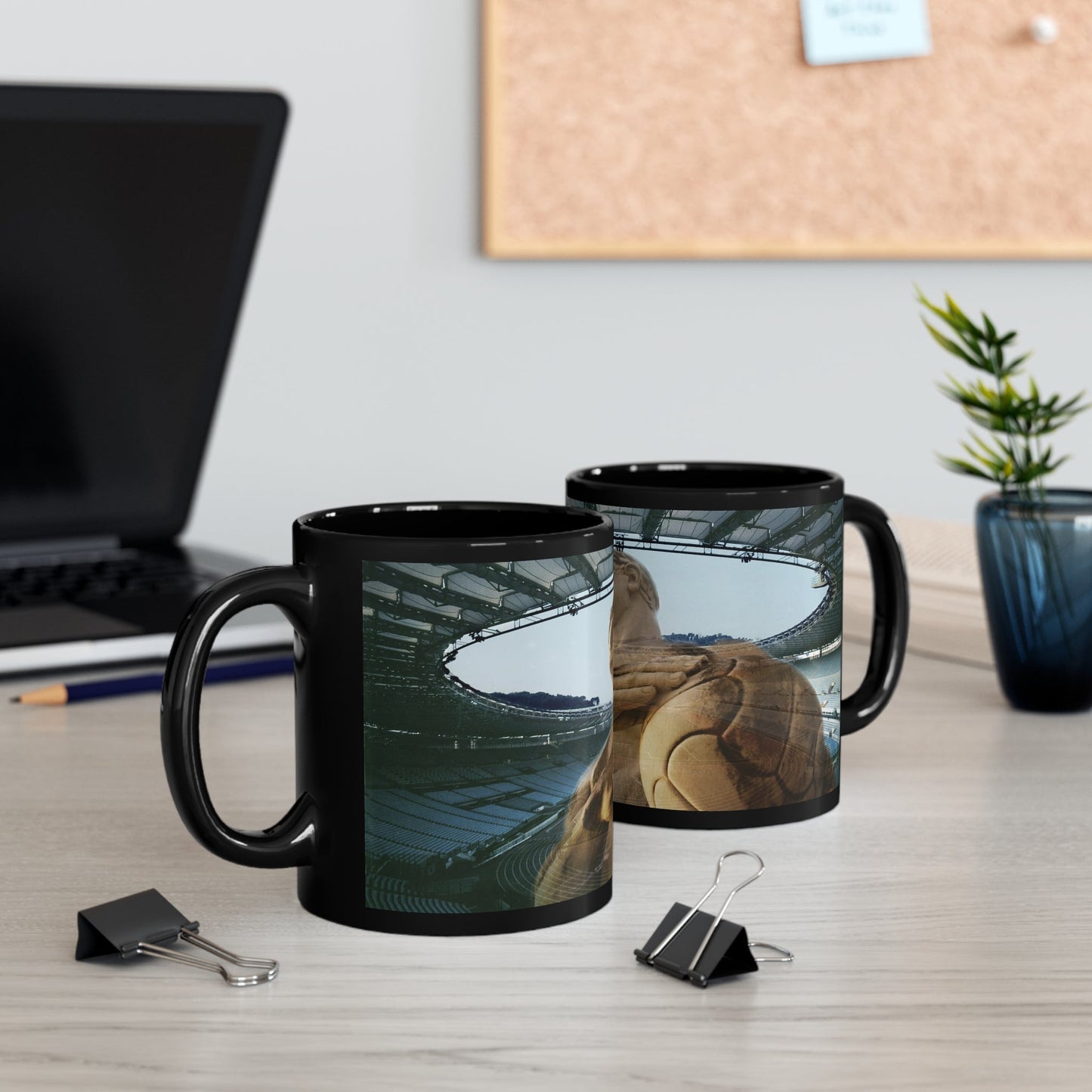 Olympic Stadium in Rome 11oz Black Mug