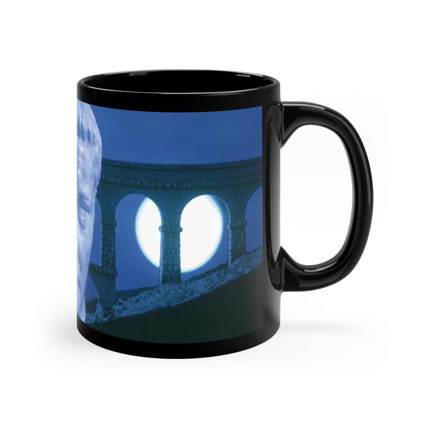 Claudius Aqueduct Black Mug - Imperial Engineering Coffee Cup