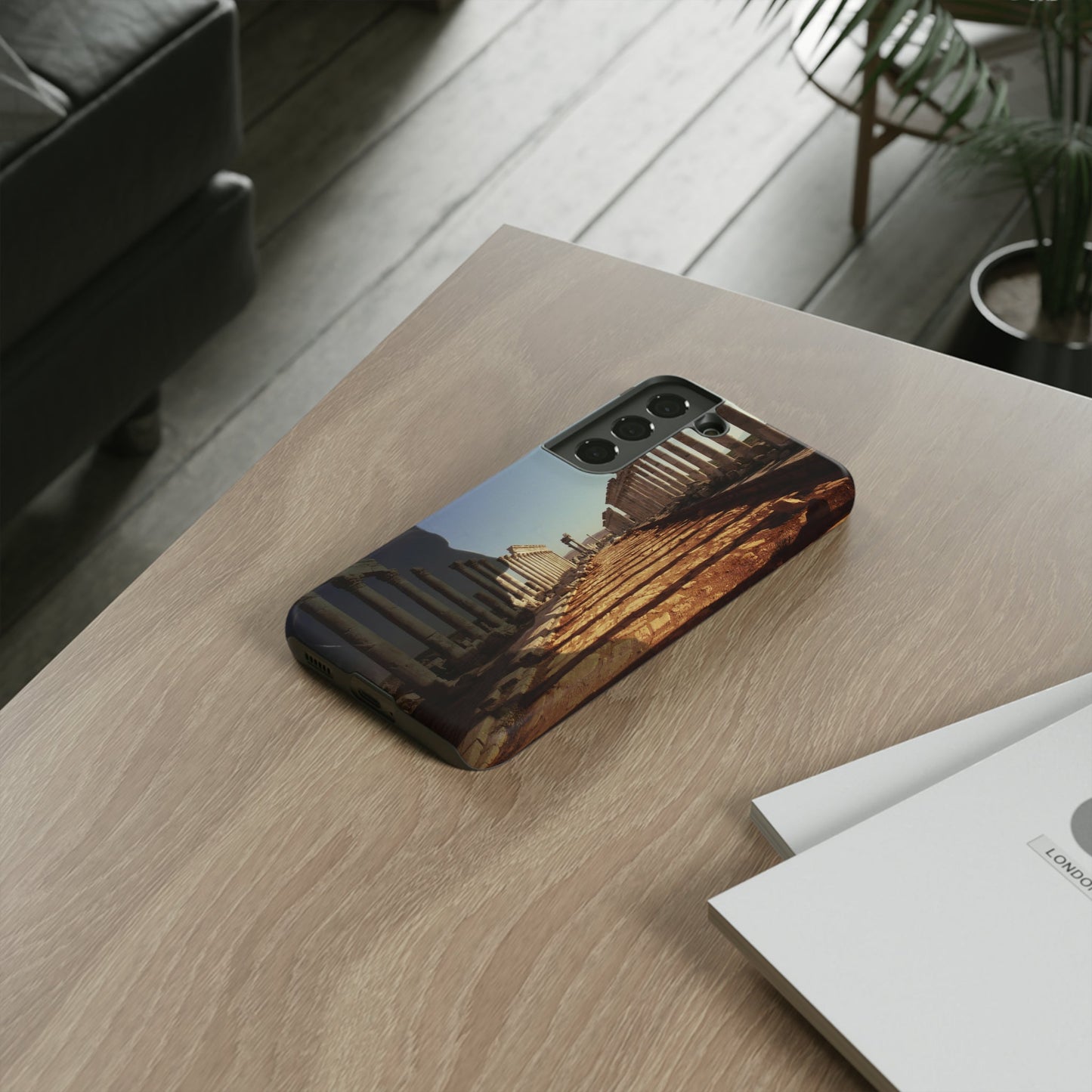 Traiano in the Colonnade of Apamea Phone Cases