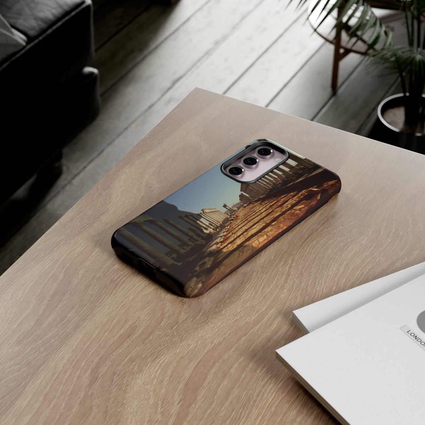 Traiano in the Colonnade of Apamea Phone Cases