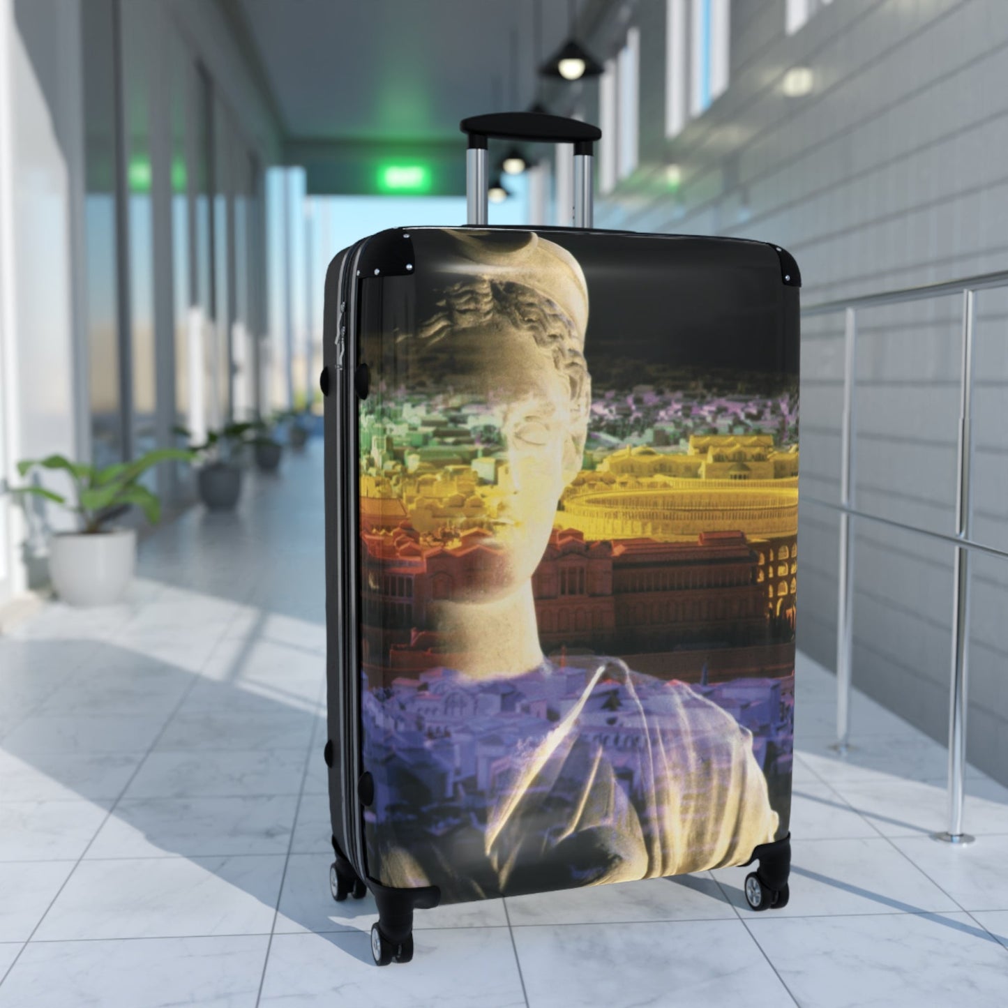 Diana Oversees Rome Travel Luggage - Divine Guardian Suitcase