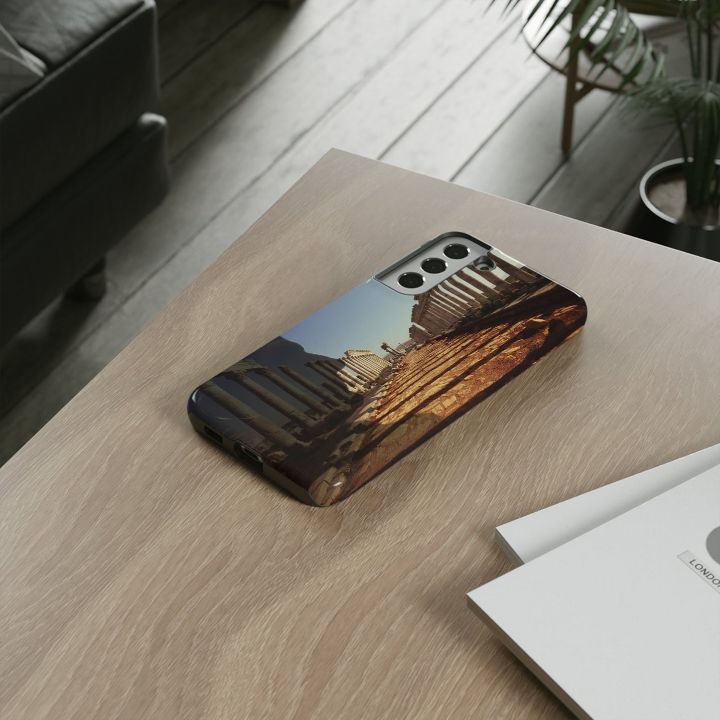 Traiano in the Colonnade of Apamea Phone Cases