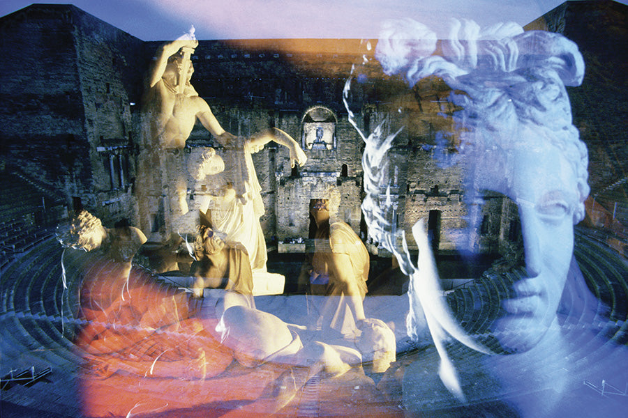 Venus, The Galata & The Theater in Orange Acrylic Print