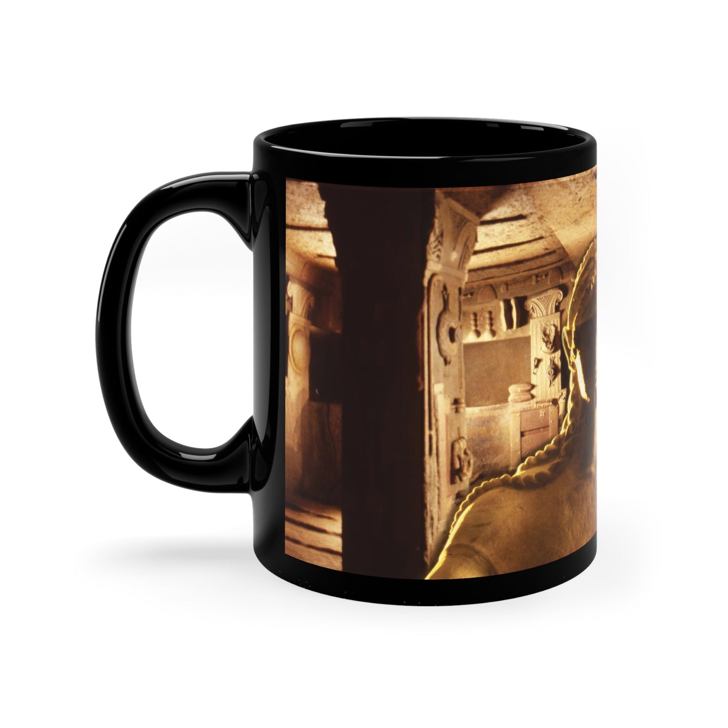 Etruscan Apollo Black Mug - Sacred Divine Coffee Cup