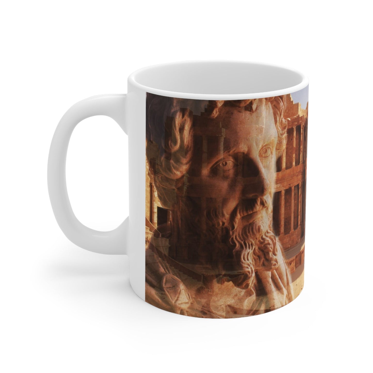 Setimius Severus & The Theater of Sabrata White Mug 11oz