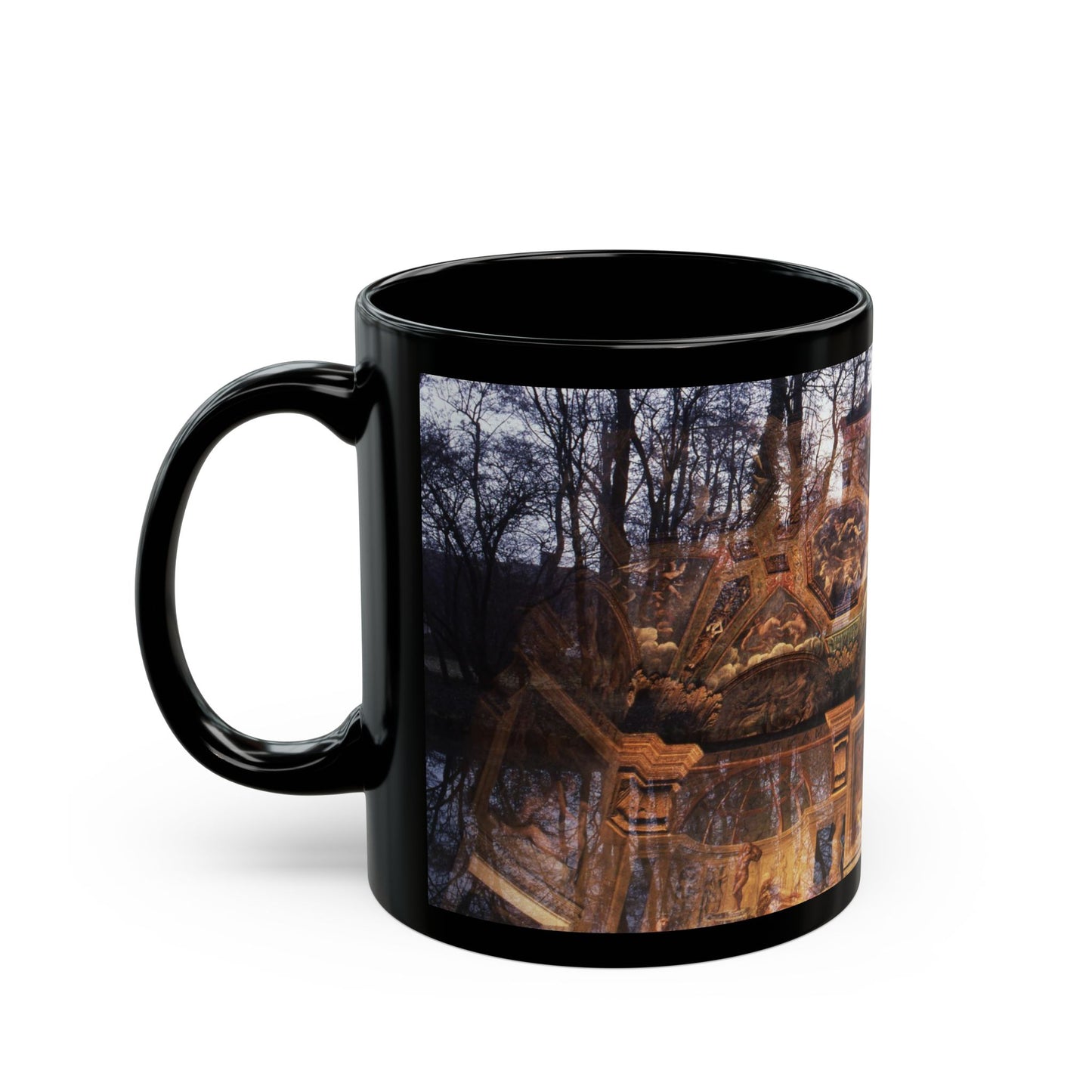 The Villa Malcontenta 11oz Black Mug