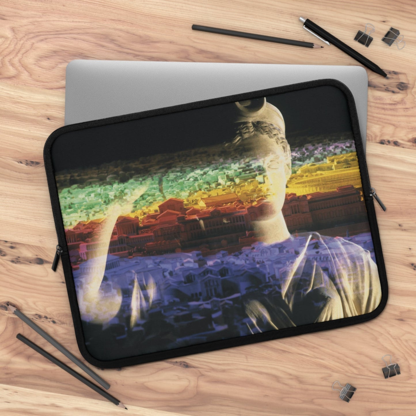 Diana Oversees Rome Laptop Sleeve - Divine Guardian Tech Protection