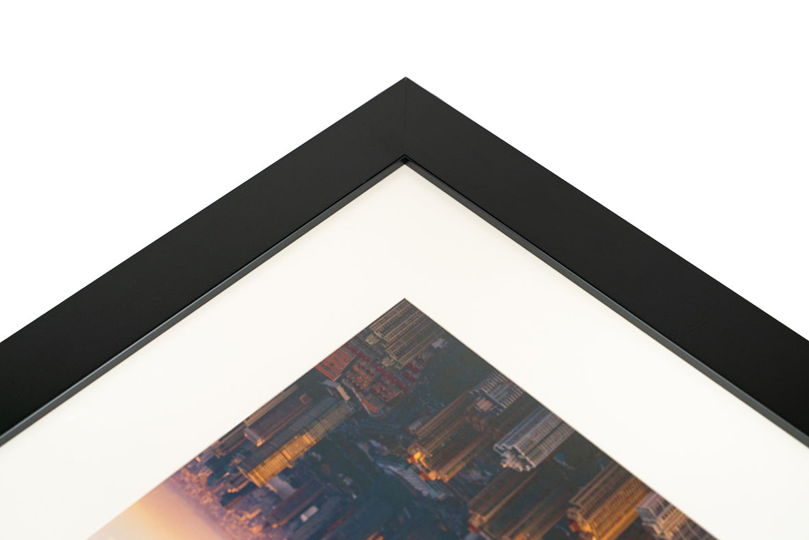 Elegantly framed photographic print of Septimius Severus and Leptis Magna ruins, displaying the artistic double exposure technique in a professional presentation that highlights the contrast between imperial portraiture and North African archaeological heritage