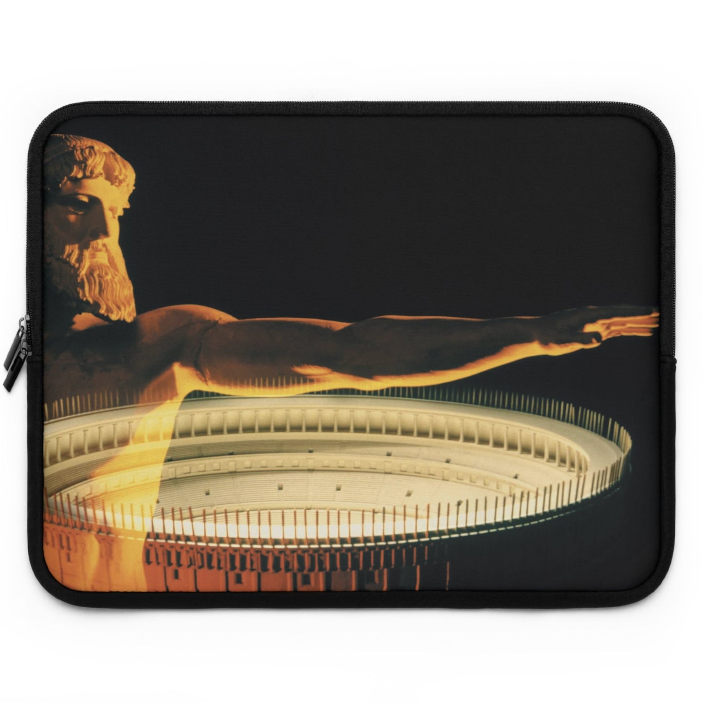 The Colosseum laptop sleeve by Storaro - Divine authority and imperial amphitheater on protective neoprene computer case