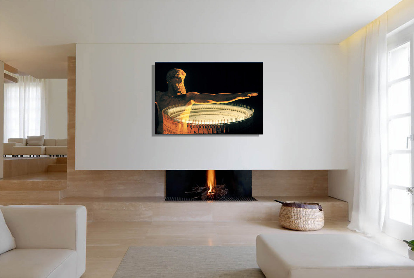 The Colosseum premium canvas print by Storaro - Divine authority over Roman amphitheater in museum-quality canvas format