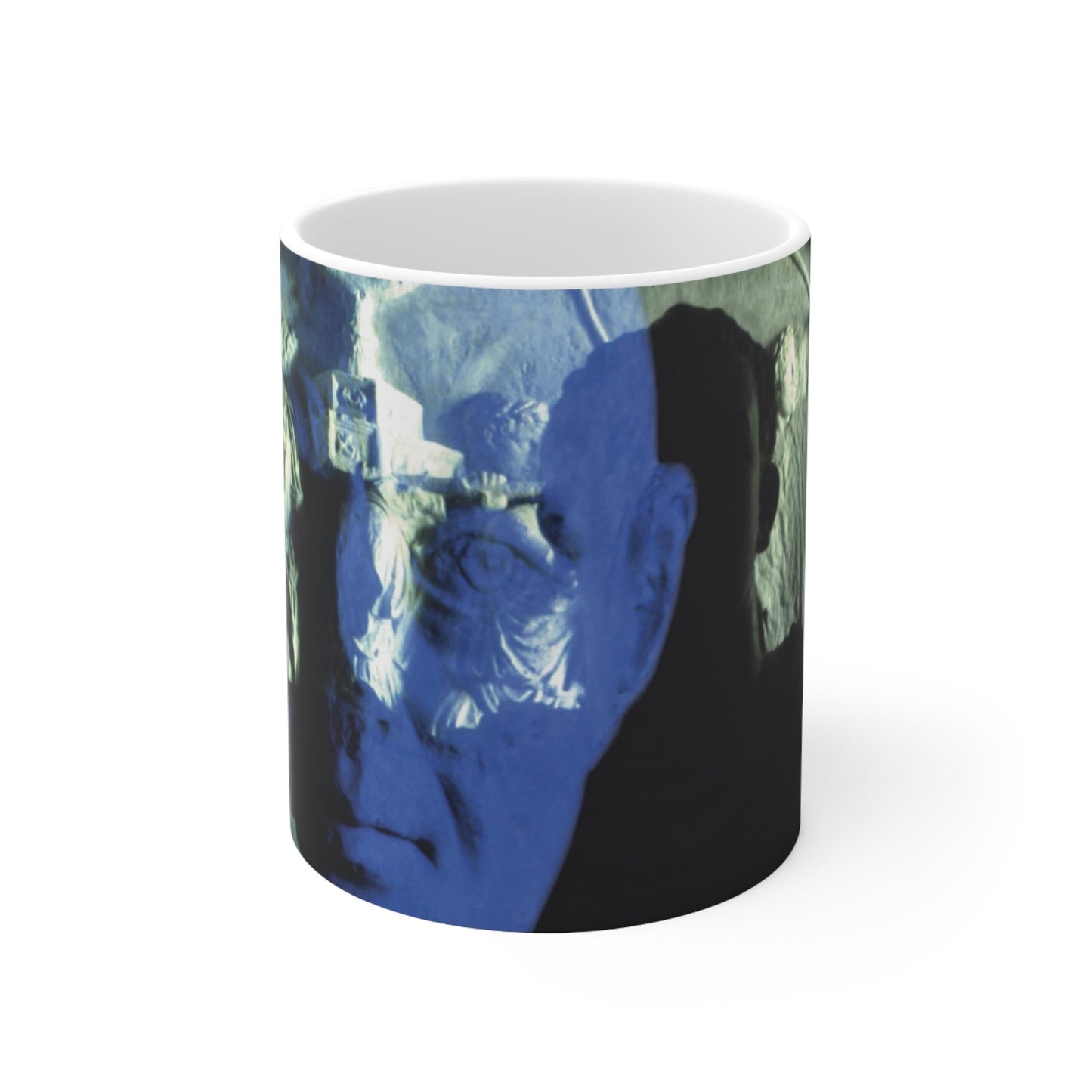 Titus and His Father Vespasian white mug by Storaro Art Collection - Flavian dynasty Roman emperors with sacred blue imagery on elegant ceramic drinkware