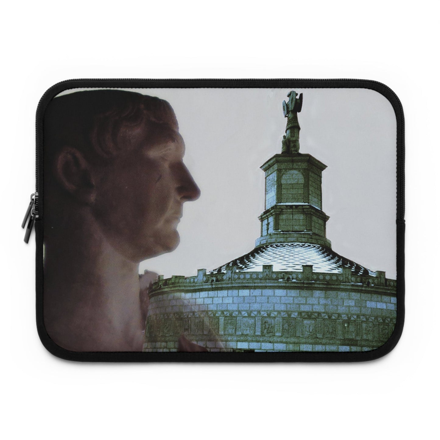 Trajan and His Temple in Thrace laptop sleeve by Storaro Art Collection - Roman emperor with Thrace monument architecture in padded tech protection