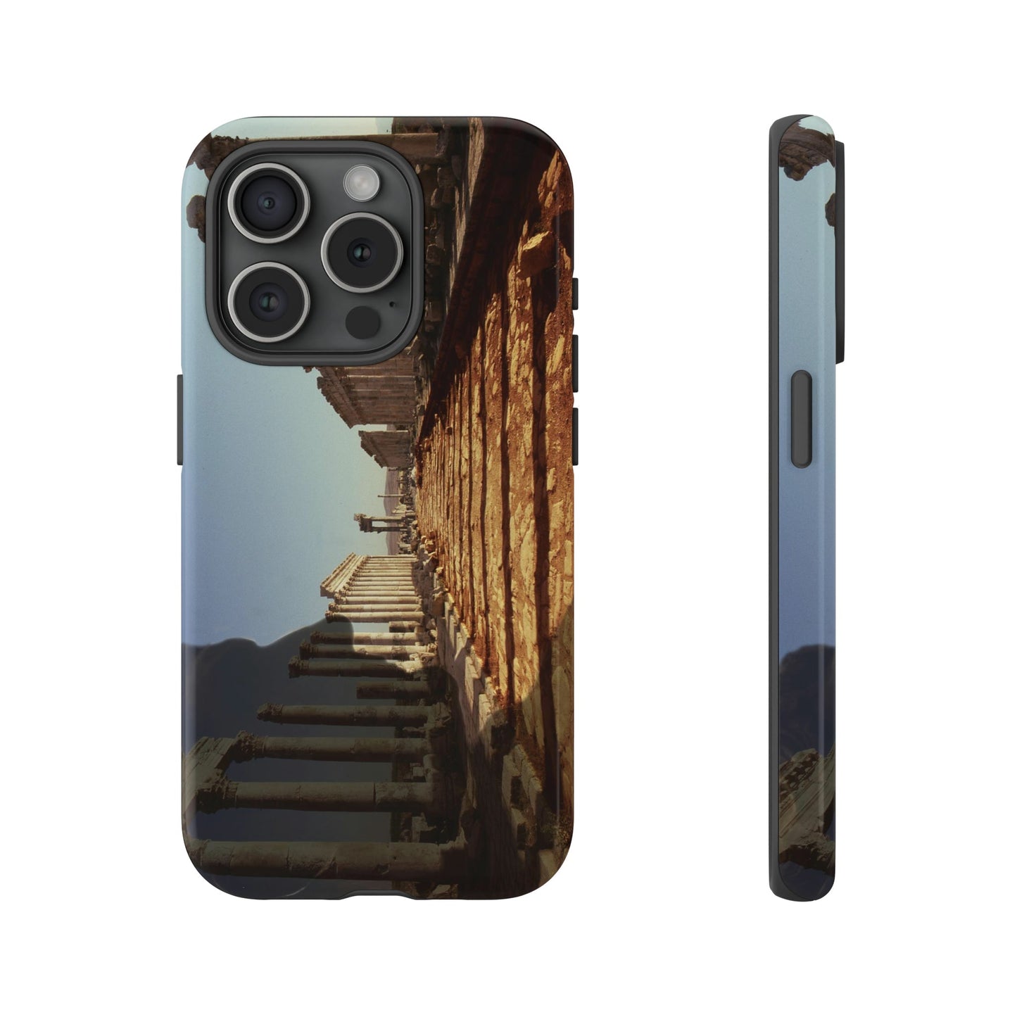 Trajan in the Colonnade of Apamea phone case by Storaro Art Collection - Roman emperor with Syrian colonnade architecture in durable mobile protection