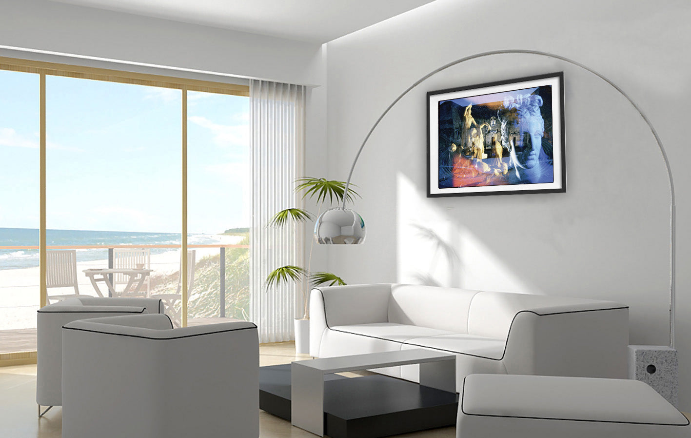 Venus, the Galata and the Theater in Orange photo print by Storaro Art Collection - Roman Venus and Dying Gaul sculptures with theater ruins in fine art photography print