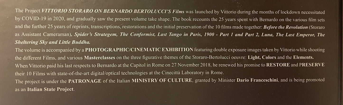 Storaro on Bertolucci's Films