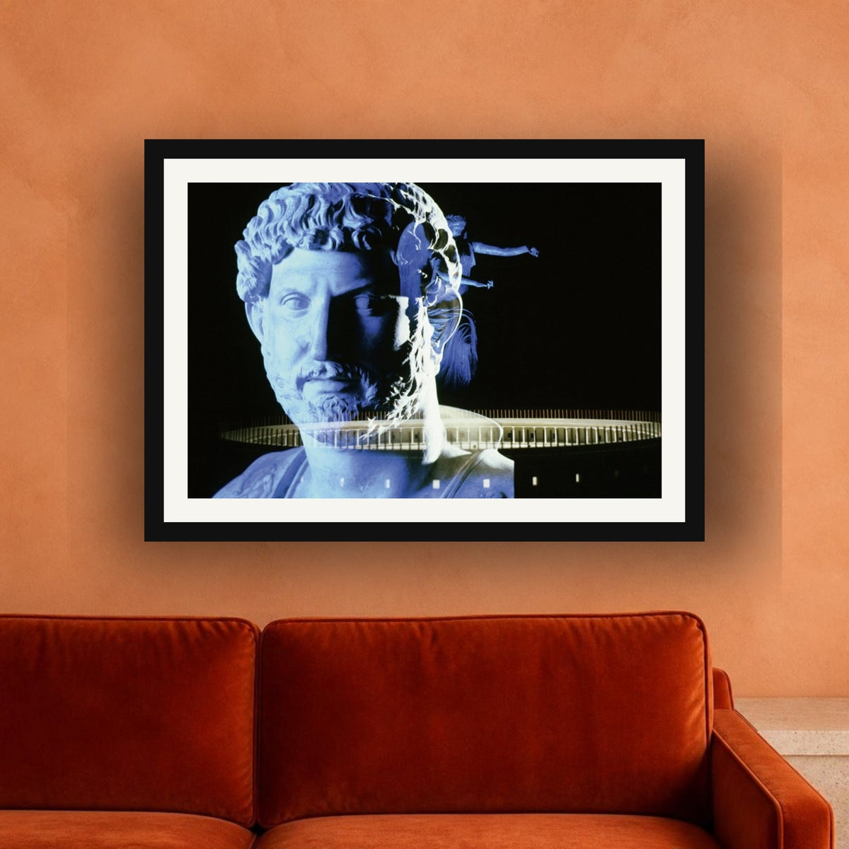 Adriano's Goddess Fortuna framed photo print by Vittorio Storaro on a peach plaster wall
