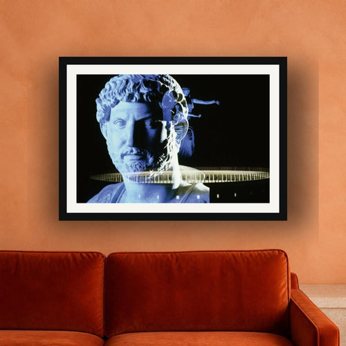 Adriano's Goddess Fortuna framed photo print by Vittorio Storaro on a peach plaster wall