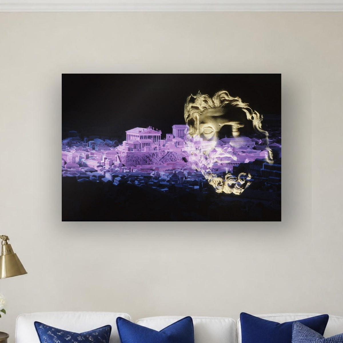 Vision of Rome acrylic print by Vittorio Storaro on a cream wall, from the La Civiltà Romana collection