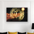 The Mouth of Truth acrylic print by Vittorio Storaro on a white paneled wall, from the La Civiltà Romana collection