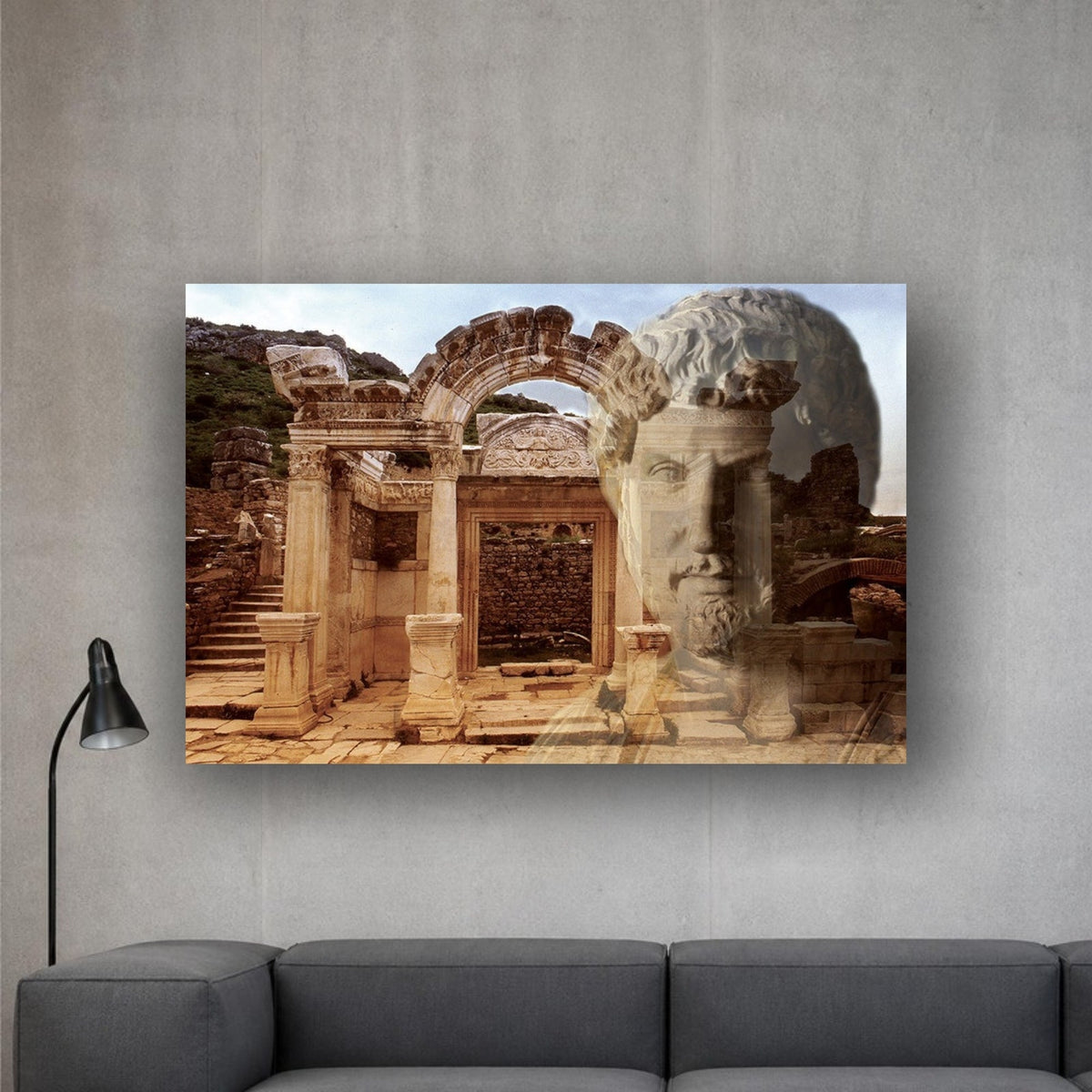 Adriano's Market canvas print by Vittorio Storaro on a light grey concrete wall
