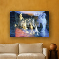 Venus, The Galata & The Theater in Orange acrylic print by Vittorio Storaro on an ochre plaster wall